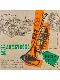 Louis Armstrong Обложка винила Paris 1934