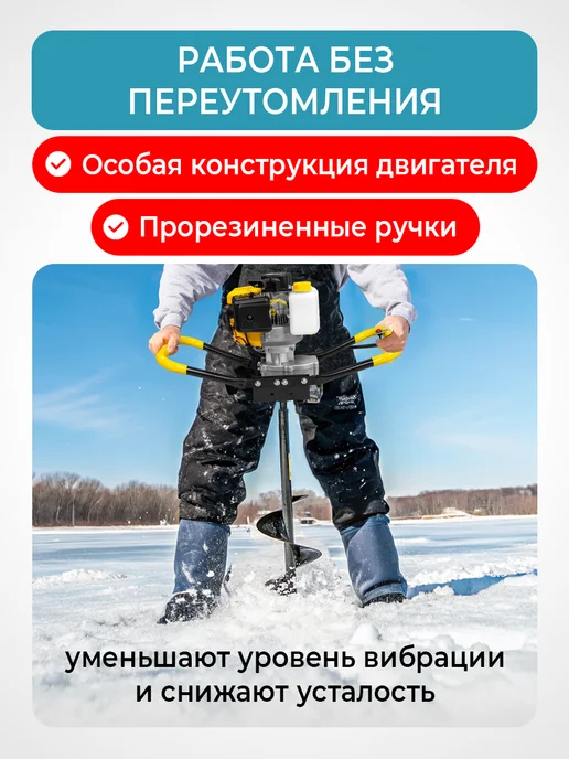 ПОЛЕСАД Мотобур бензиновый для грунта и льда, вариант, фото 6