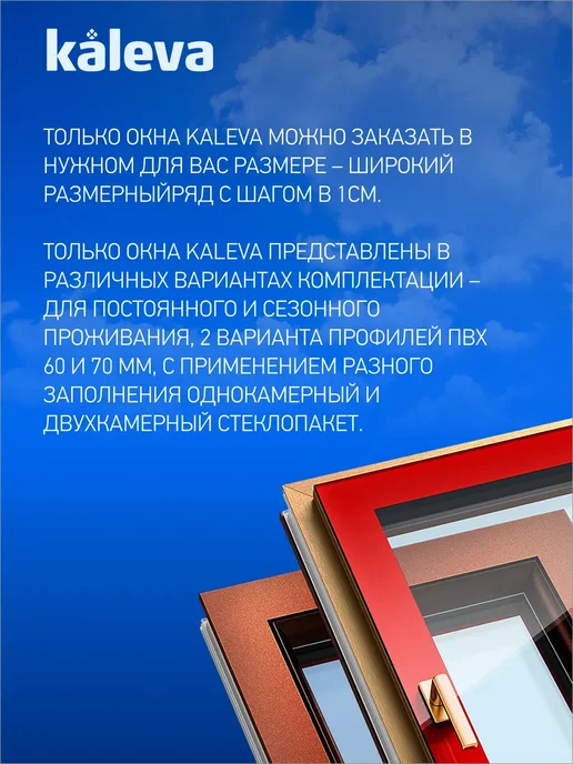 Kaleva Дверь ПВХ балконная 220х90 1-кам. левая цвет белый, белый, фото 3