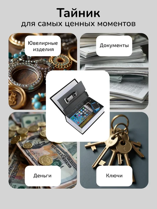 Classmark Сейф книга с кодовым замком маленький домашний для денег, вариант, фото 3