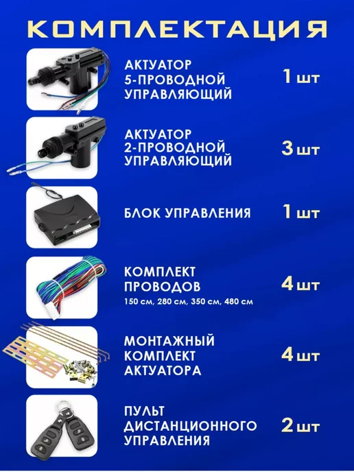 ExpressShop Центральный замок для автомобиля с пультом, вариант, фото 3