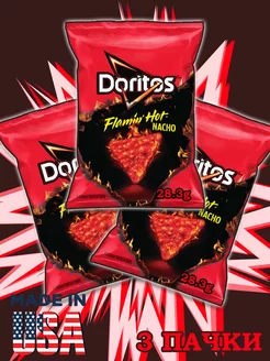 Кукурузные чипсы Flamin Hot Nacho Doritos 227932714 купить за 1 380 ₽ в интернет-магазине Wildberries