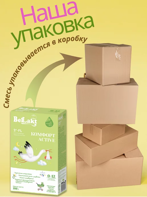 Беллакт Смесь Комфорт Active, 0-12 мес, 21 x 350 г, 21x350, 350 г, фото 3