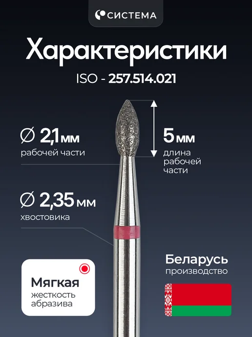 Система Фрезы для маникюра и педикюра почка. 5шт, 5 шт, фото 2