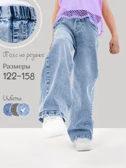 Джинсы широкие палаццо на резинке jeans M&N 228278306 купить за 1 568 ₽ в интернет-магазине Wildberries