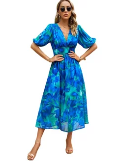 Праздничное вечернее платье из шифона в стиле casual GCAROL 228339138 купить за 2 214 ₽ в интернет-магазине Wildberries