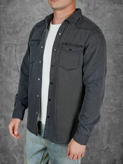 Рубашка джинсовая с длинным рукавом italomania 228347102 купить за 3 240 ₽ в интернет-магазине Wildberries