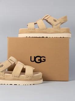 Босоножки на платформе бежевые летние UGG 228356738 купить за 2 012 ₽ в интернет-магазине Wildberries