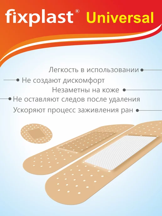 fixplast Пластырь бактерицидный Universal 40 шт, 40 шт, фото 3