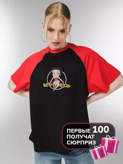 Футболка оверсайз Betty Boop черная NOT TODAY 228470517 купить за 1 468 ₽ в интернет-магазине Wildberries