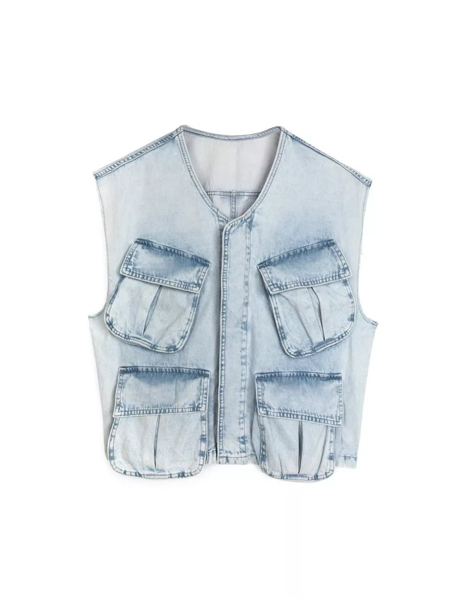 Джинсовый жилет oversize с...