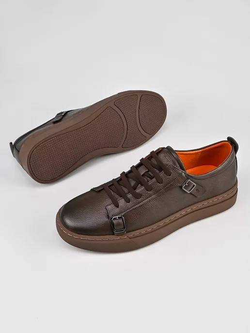 Mera Shoes Кеды кожаные, коричневый, фото 2