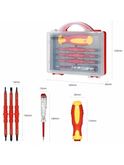 Набор диэлектрических отверток с индикатором 5 предметов