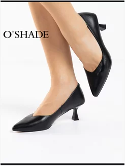 Туфли черные лодочки на невысоком каблуке O`SHADE 228638632 купить за 1 670 ₽ в интернет-магазине Wildberries