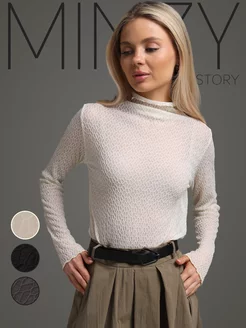 Лонгслив прозрачный хлопок лонг слив Minzy Story 228651167 купить за 946 ₽ в интернет-магазине Wildberries