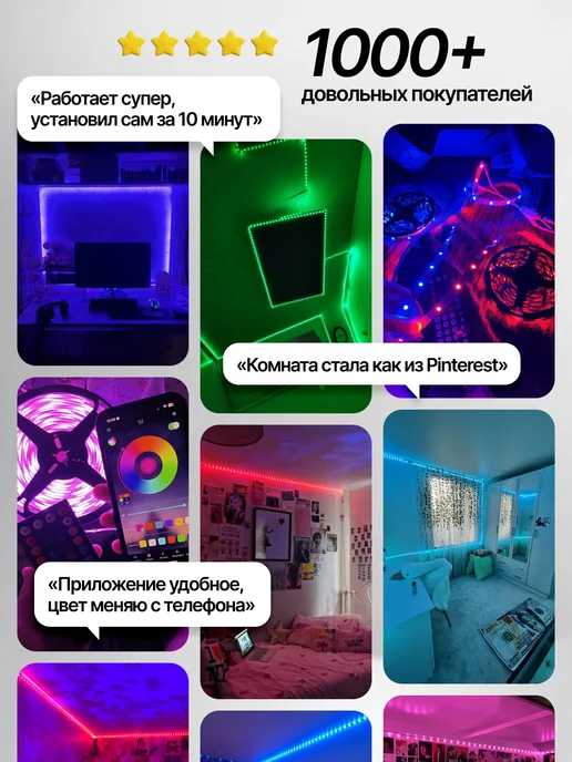 KUMPFORT Светодиодная лента 20 метров с пультом RGB, 20 м, фото 7