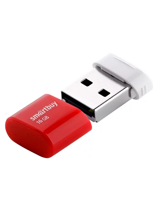 Smartbuy Мини флешка для музыки в машину автомобильная USB, красный, фото 2