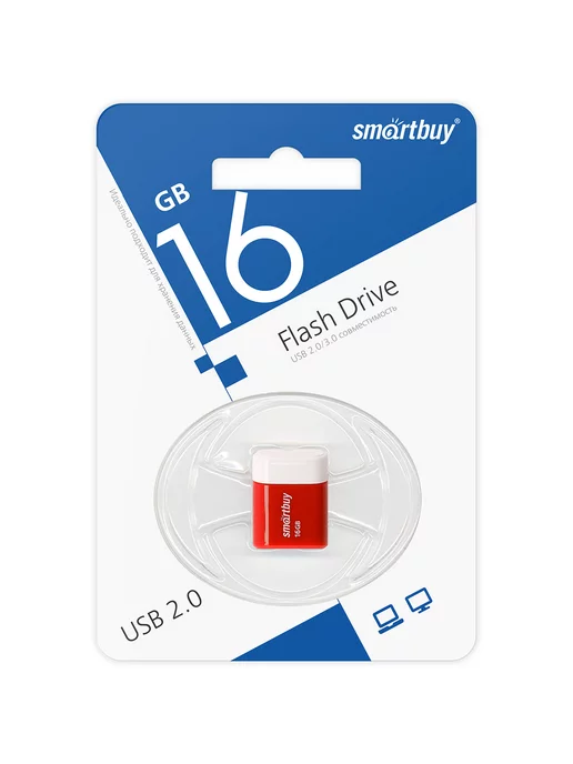 Smartbuy Мини флешка для музыки в машину автомобильная USB, красный, фото 4