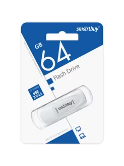 Флешка 3.0 3.1 64GB Scout White (SB064GB3SCW) Smartbuy 228692137 купить за 894 ₽ в интернет-магазине Wildberries