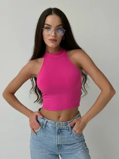 Топ с воротником стойкой в рубчик из лапши YESFASHION 228693102 купить за 836 ₽ в интернет‑магазине Wildberries