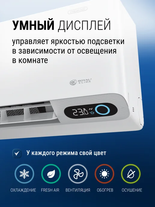 Royal Clima Сплит система кондиционер настенный инвертор 35 кв.м, белый, фото 4