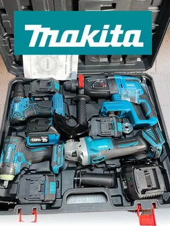 Набор инструментов 4в1 бесщеточные на аккумуляторе Makita 228839103 купить за 11 620 ₽ в интернет-магазине Wildberries