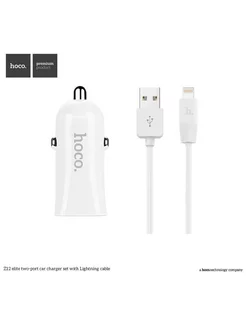 Автомобильная зарядкаHOCOZ12 Elite 2USB-Lightning 2.4A