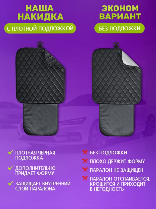 НАКИДКА СПБ Защитная накидка на сиденье под детское автокресло, черный, фото 4