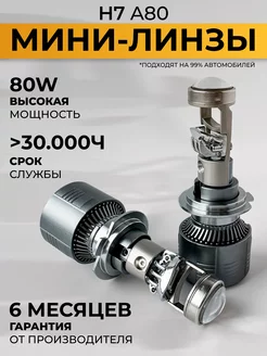 Светодиодные линзованные лампы H7 mini лед линзы Salimova 228931358 купить за 1 735 ₽ в интернет-магазине Wildberries