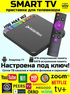 Смарт ТВ андроид приставка H96 MAX W2