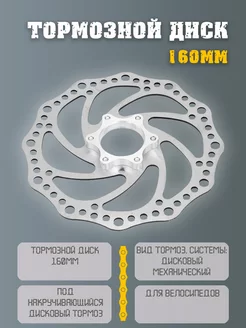Тормозной диск 160мм под накручивающийся дисковый тормоз