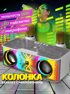 Колонка караоке с микрофоном музыкальная беспроводная