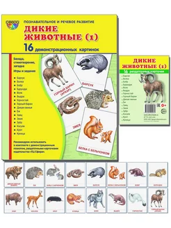 Набор развивающих карточек Дикие животные