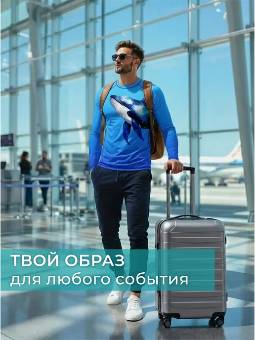 Funtomask Гидромайка с длинным рукавом для плавания солнцезащитная, голубой, фото 7