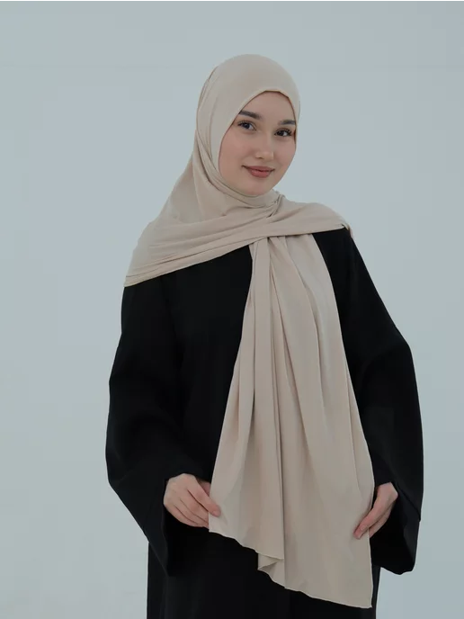 Latifa hidjab Палантин Калифорния шарф мусульманский, бежевый, фото 2