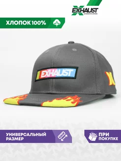 Кепка с прямым козырьком и вышивкой EXHAUST FLAME EXHAUST WEAR 229200140 купить за 1 065 ₽ в интернет-магазине Wildberries