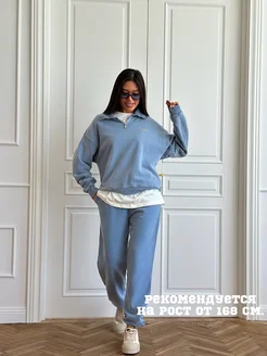 Хлопковый костюм со штанами Loungewear ZEFIRKA 229200999 купить за 5 652 ₽ в интернет-магазине Wildberries