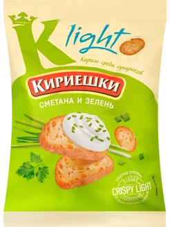 Сухарики хрустящие Light Сметана с зеленью, 80г