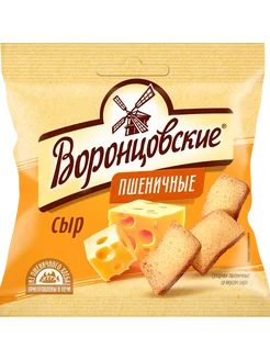 Сухарики пшеничные со вкусом сыра, слайсы, 80г