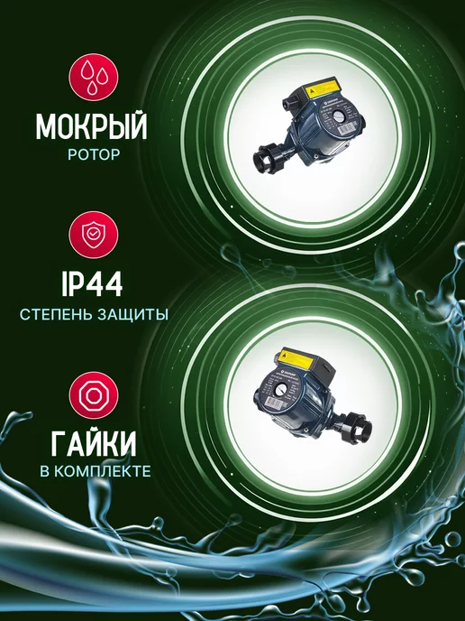 UNIPUMP СP 25-60 180 Циркуляционный насос отопления, вариант, фото 3