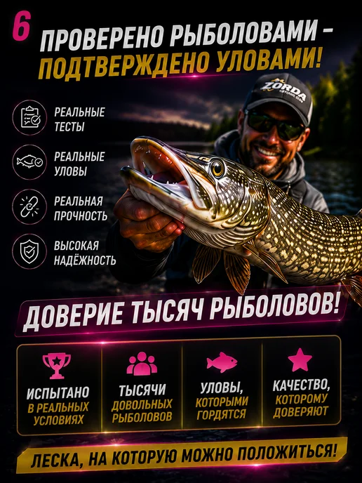 zorda плетенка для рыбалки 300м 0.25мм на щуку и судака, 200 м, фото 6