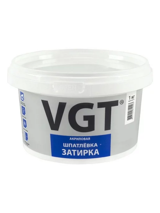 VGT Шпатлёвка – затирка тонкодисперсионная 1.0 кг, 1 кг, фото 5