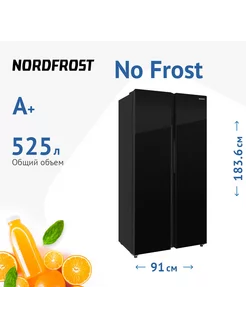 Холодильник Side by Side NordFrost 525DX NFGB inverter