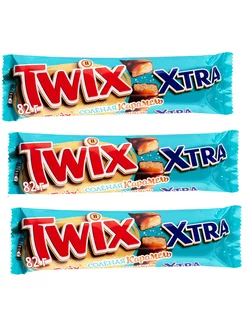 Шоколадный батончик Twix Xtra соленая карамель 82гр 3шт Twix 229297575 купить за 331 ₽ в интернет-магазине Wildberries