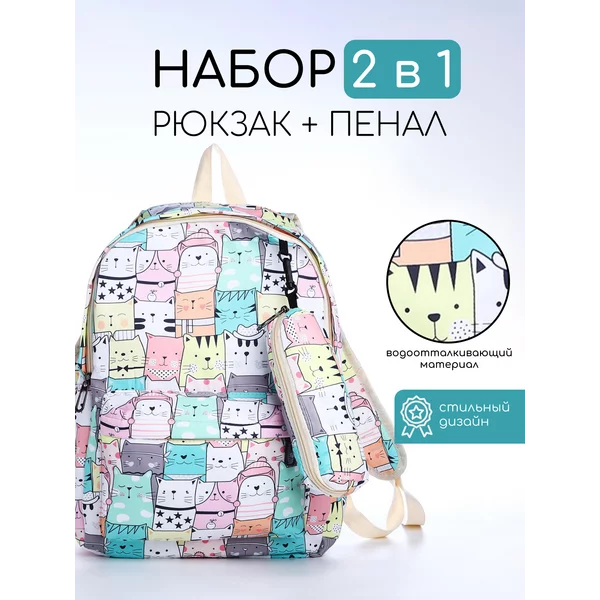 Рюкзак школьный с пеналом