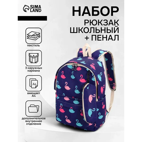 Рюкзак школьный с пеналом