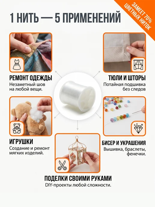 Domingos Нитки для шитья, 200 м, 200 м, фото 2
