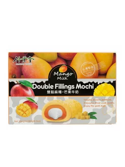 Пироженое моти DOUBLE FILLINGS Манго с молоком 180г, 2уп