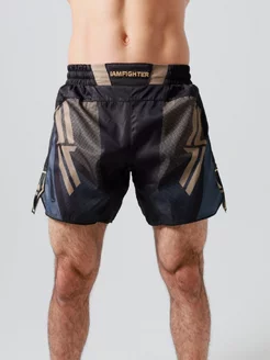 Шорты мма mma спортивные Octagon Black-Gold