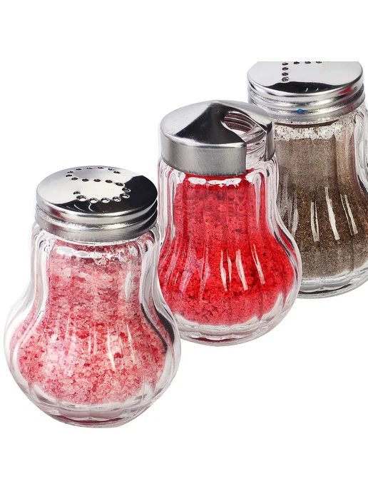 Набор для специй на стол на подставке стекло нержавейка 3 шт - фото 10